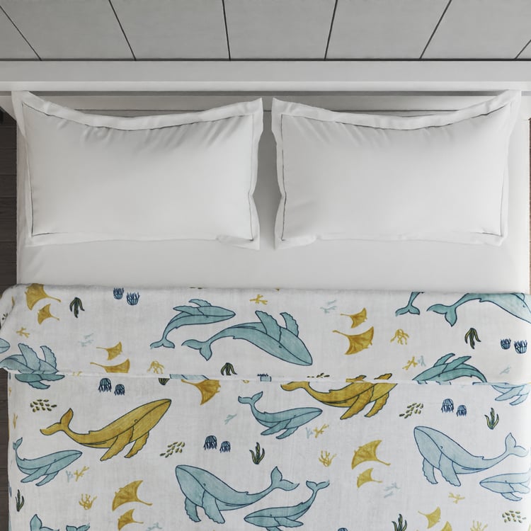 Slate Kids Underwater Print Double Blanket
