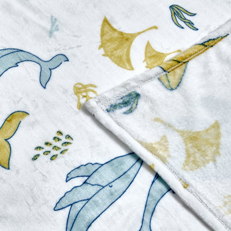 Slate Kids Underwater Print Double Blanket