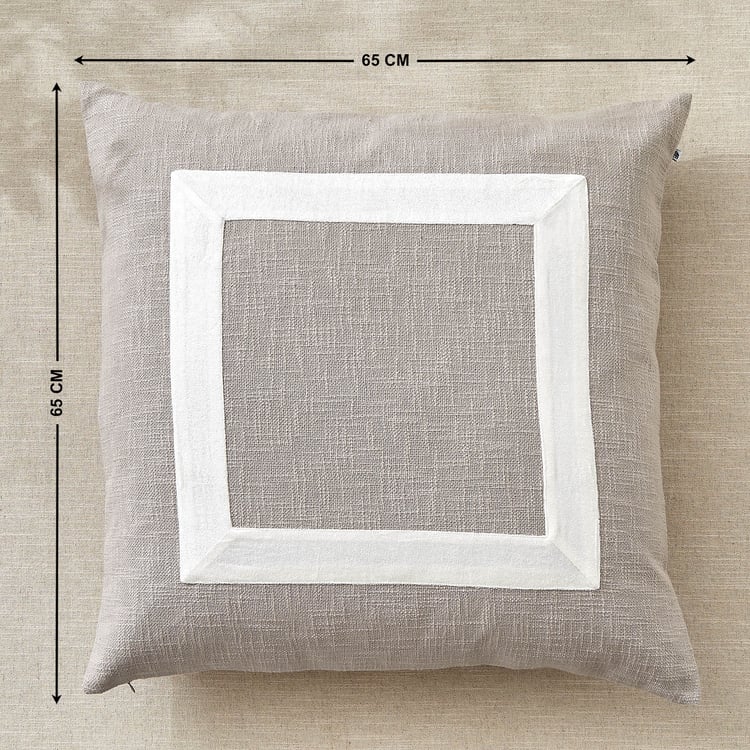 Roma Frame Woven Cushion Cover - 65x65cm