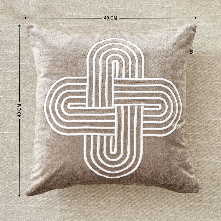Sharon Balance Embroidered Cushion Cover - 40x40cm