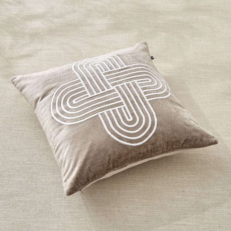 Sharon Balance Embroidered Cushion Cover - 40x40cm