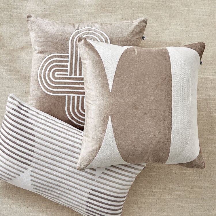 Sharon Tranquil Embroidered Cushion Cover - 40x40cm