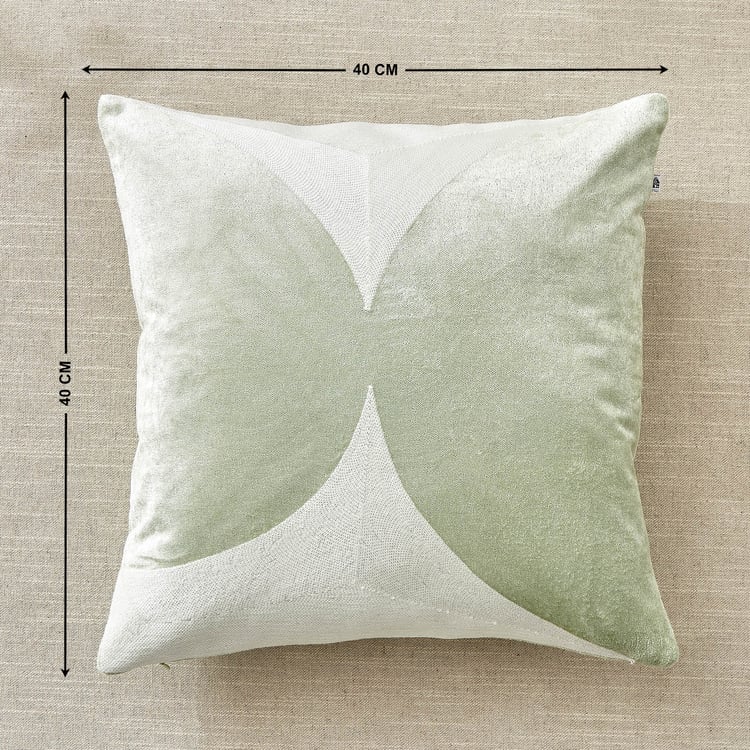 Sharon Whirl Embroidered Cushion Cover - 40x40cm