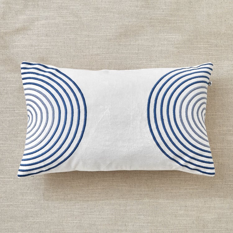 Sharon Whirl Embroidered Cushion Cover - 50x30cm
