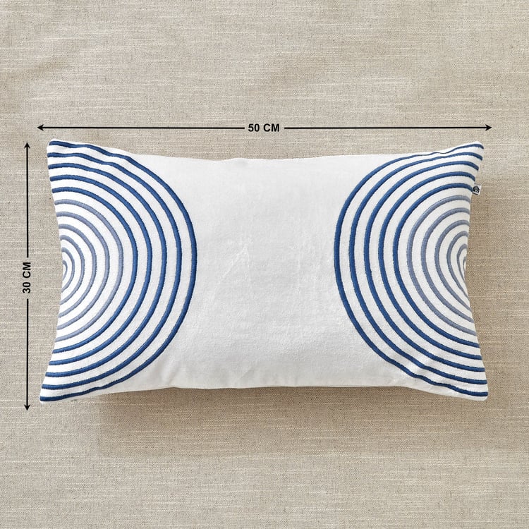 Sharon Whirl Embroidered Cushion Cover - 50x30cm
