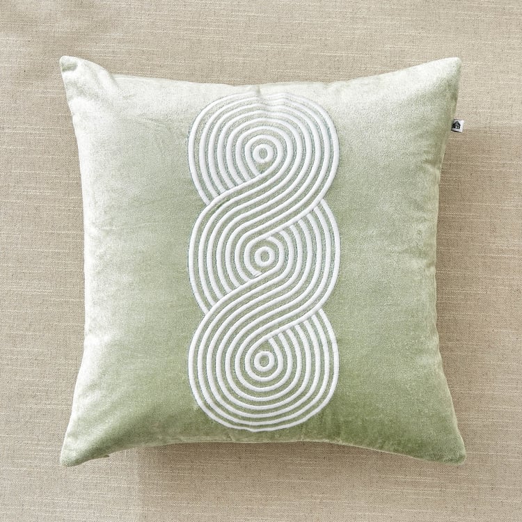 Sharon Zen Embroidered Cushion Cover - 40x40cm