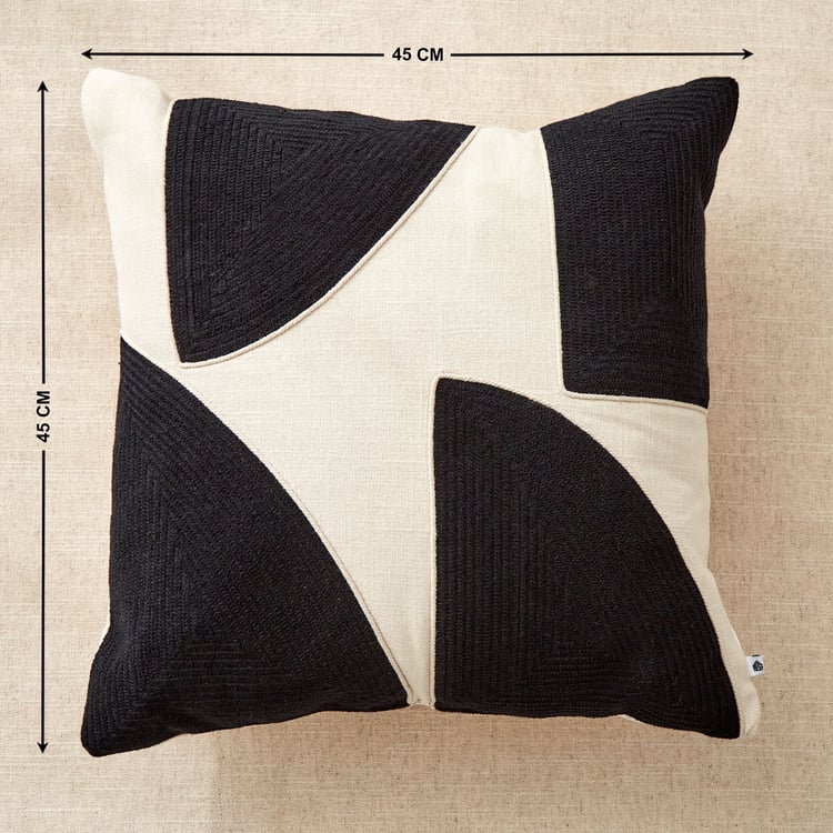 Ecliptic Saga Axiom Embroidered Filled Cushion - 45x45cm