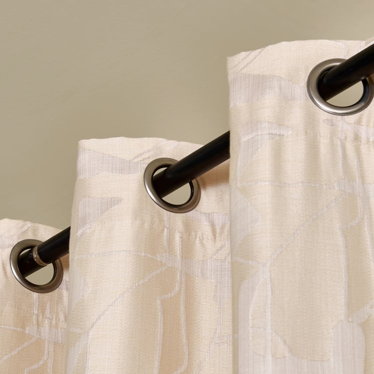 Morris Bract Set of 2 Jacquard Room Darkening Door Curtains