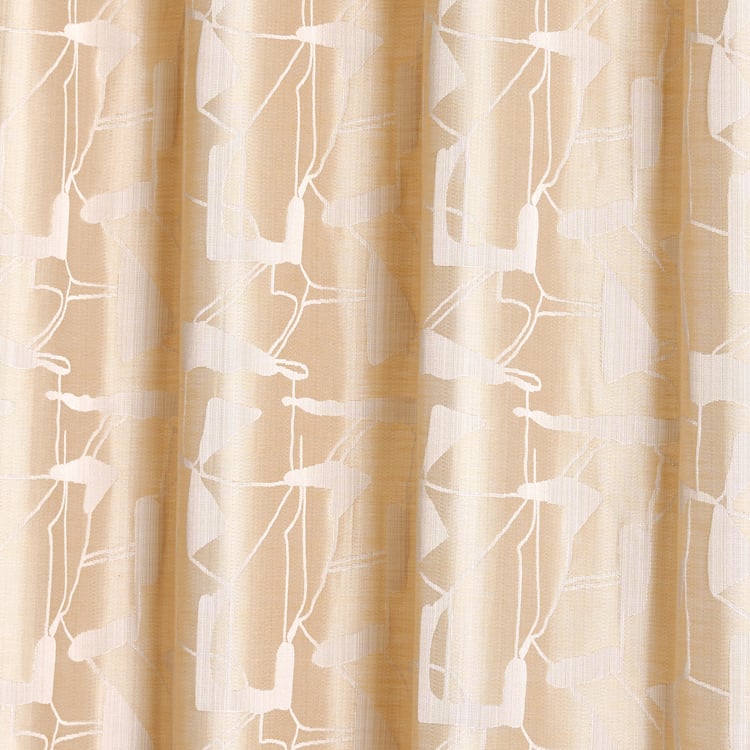 Morris Bract Set of 2 Jacquard Room Darkening Door Curtains