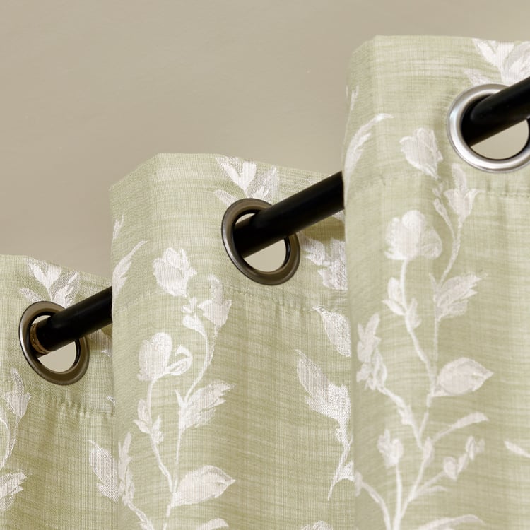 Morris Petaline Set of 2 Jacquard Room Darkening Door Curtains