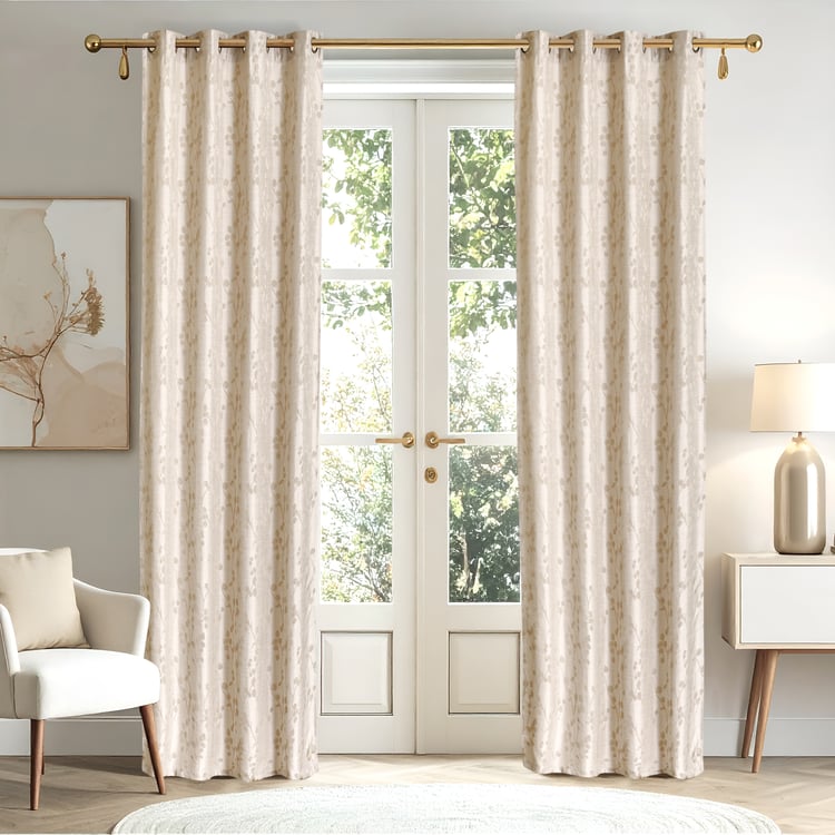 Morris Tendril Set of 2 Jacquard Room Darkening Door Curtains