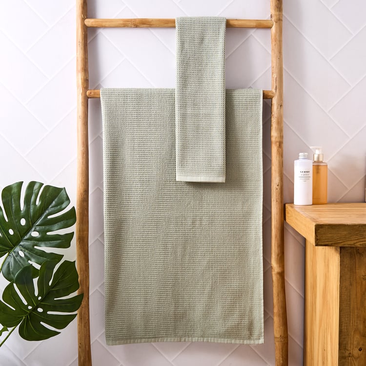 Mekong Raavi Waffle Cotton Bath Towel - 140x70cm