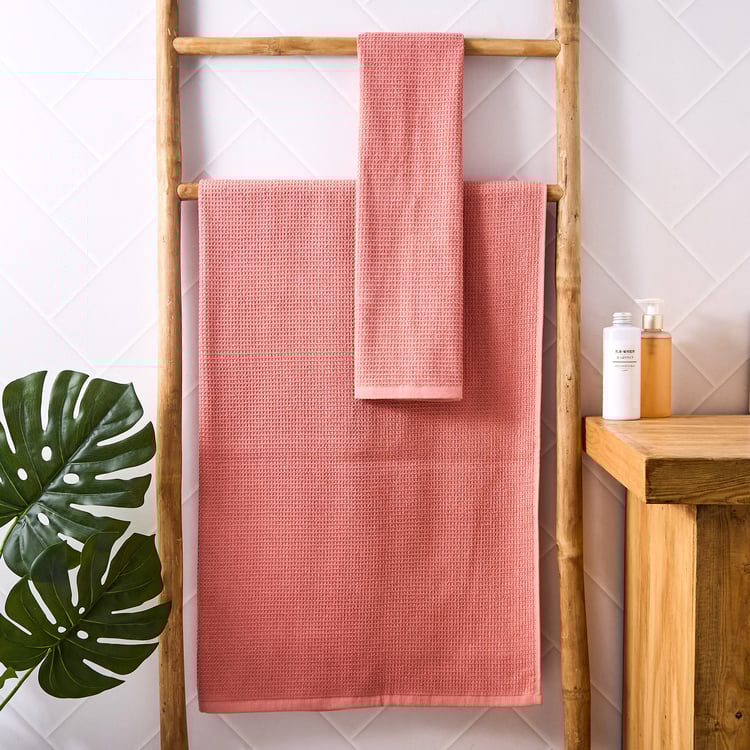 Mekong Raavi Waffle Cotton Bath Towel - 140x70cm