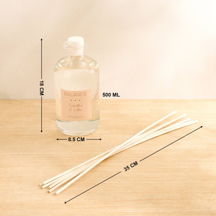 Adriana Spa Balance Vanilla and Lily Reed Diffuser Set - 500ml
