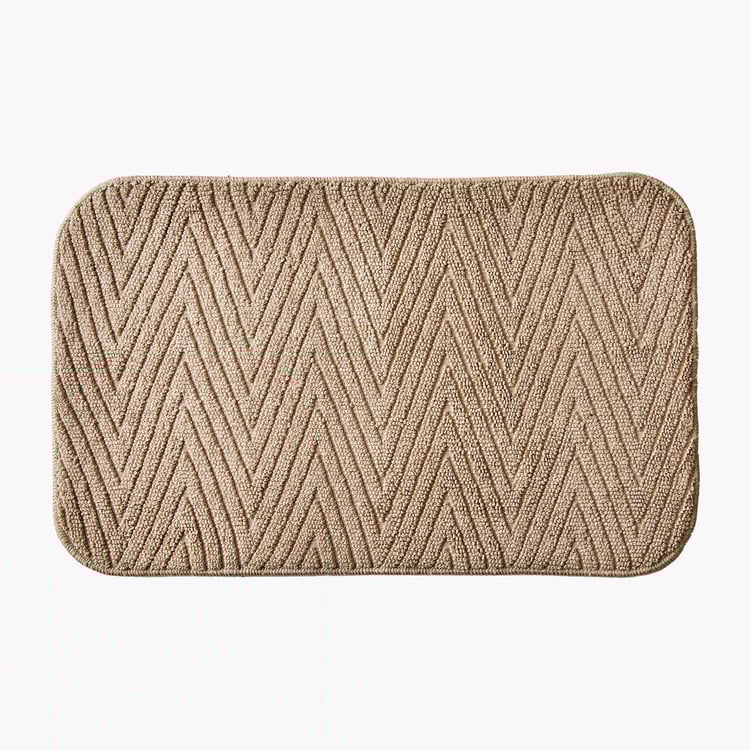 Fiesta Dots Memory Foam Chevron Anti-Slip Bath Mat - 80x50cm