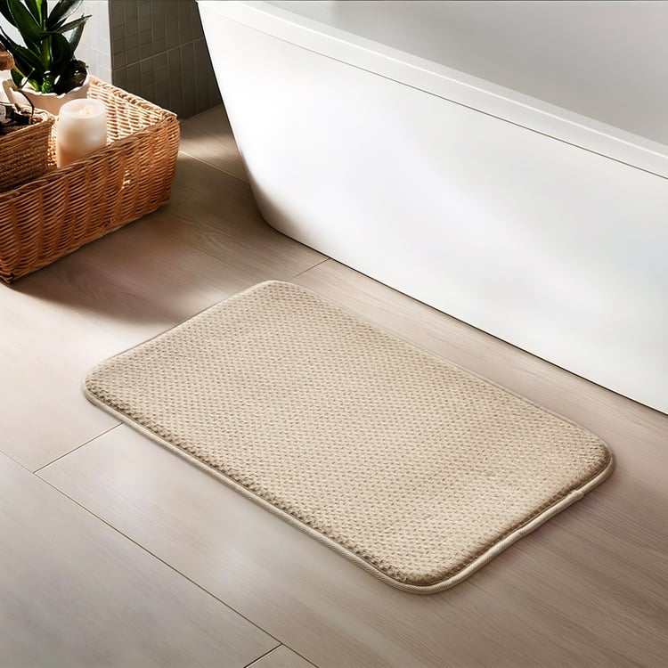 Fiesta Dots Memory Foam Waffle Anti-Slip Bath Mat - 60x40cm