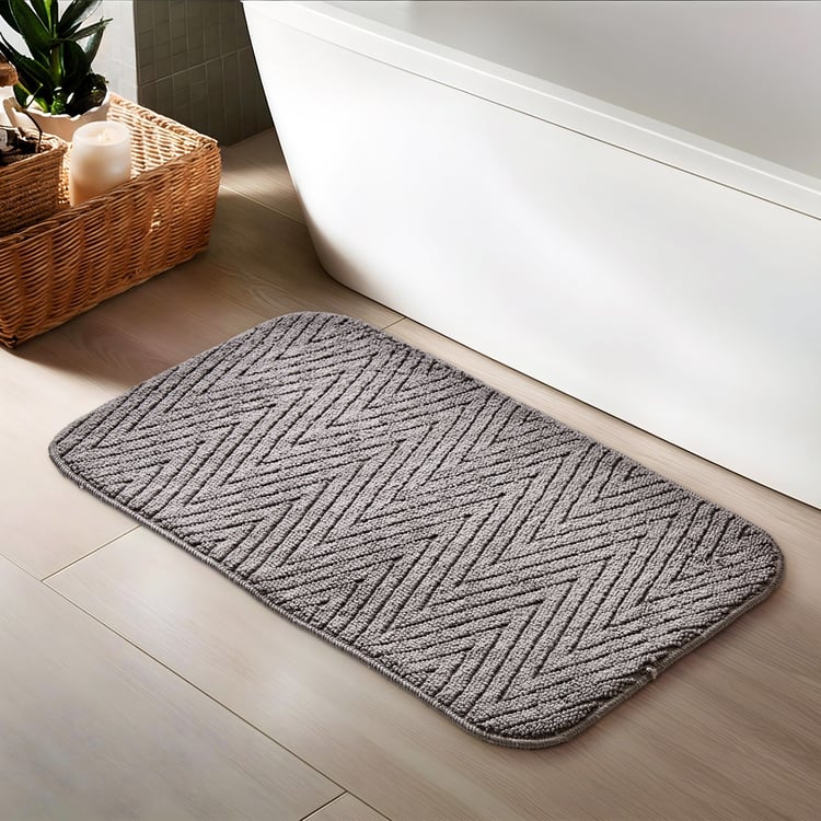Fiesta Dots Memory Foam Chevron Anti-Slip Bath Mat - 80x50cm