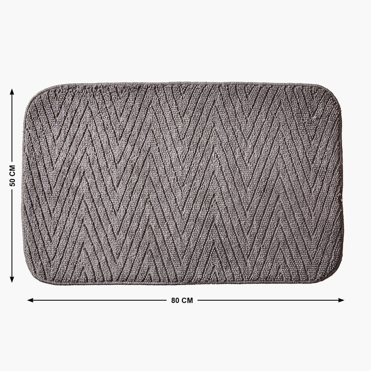 Fiesta Dots Memory Foam Chevron Anti-Slip Bath Mat - 80x50cm