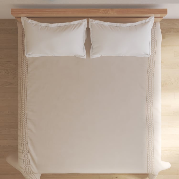 Opulence Accent Cotton Embroidered Double Duvet Cover