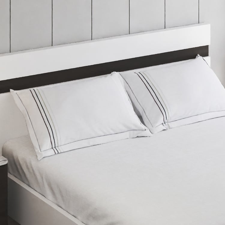 Opulence Pique Cotton 300TC 3Pcs King Fitted Bedsheet Set