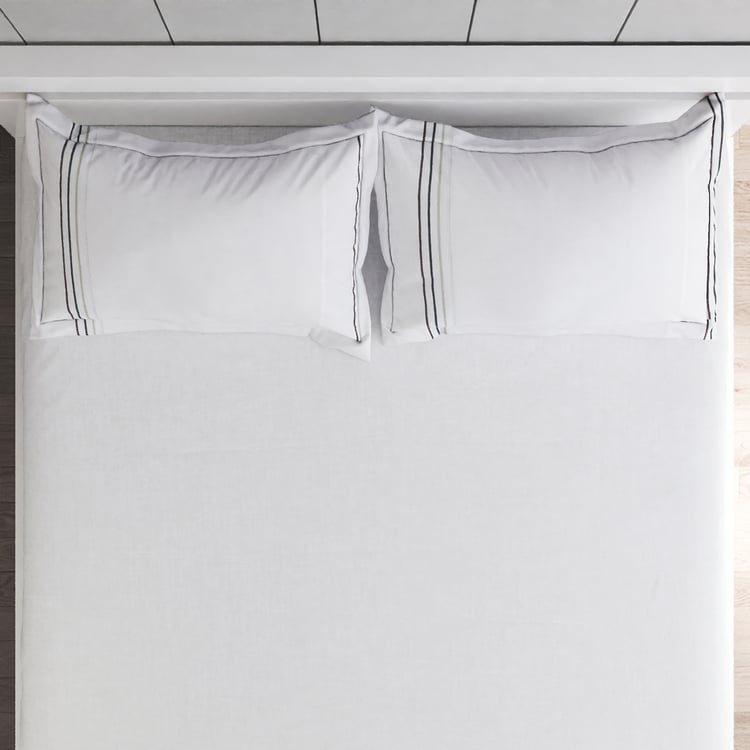 Opulence Pique Cotton 300TC 3Pcs King Fitted Bedsheet Set