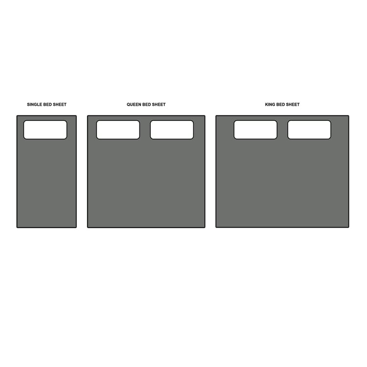 Opulence Pique Cotton 300TC 3Pcs King Fitted Bedsheet Set