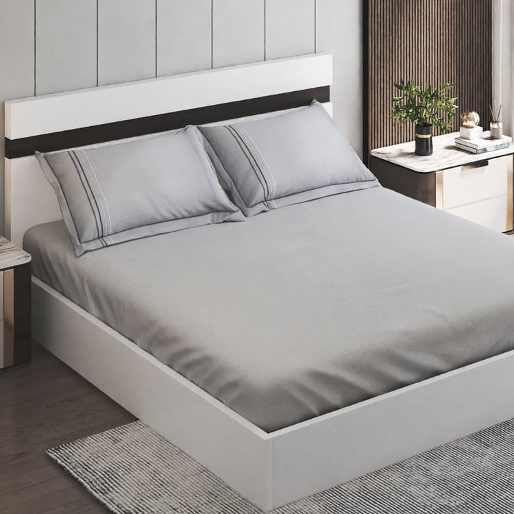 Opulence Grandeur Cotton 300TC 3Pcs Super King Bedsheet Set