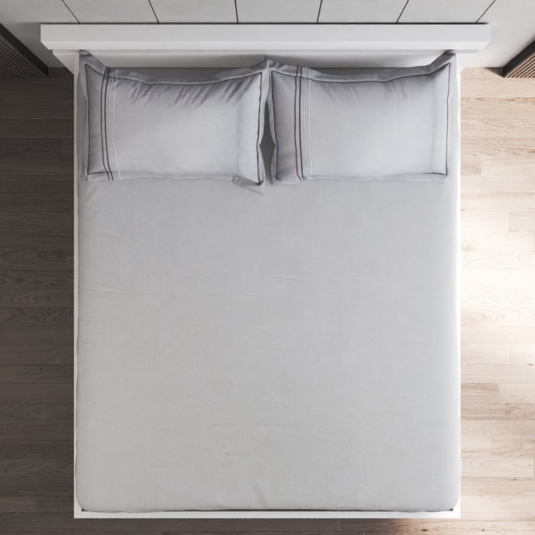 Opulence Grandeur Cotton 300TC 3Pcs Super King Bedsheet Set