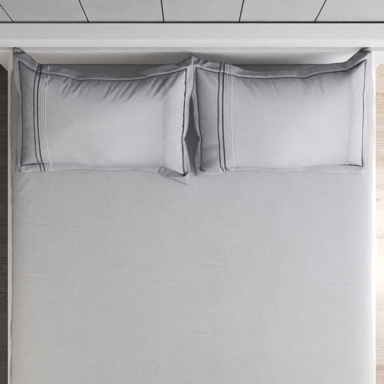 Opulence Grandeur Cotton 300TC 3Pcs Super King Bedsheet Set