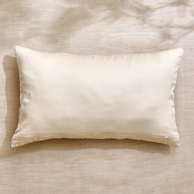 Floral Opulence Set of 2 Embroidered Cushion Covers - 50x30cm