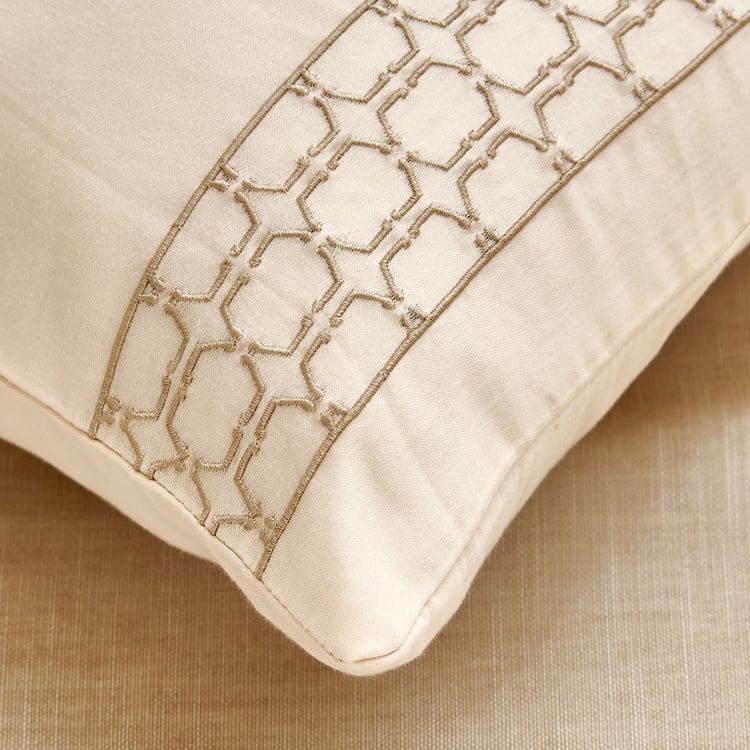 Floral Opulence Set of 2 Embroidered Cushion Covers - 50x30cm