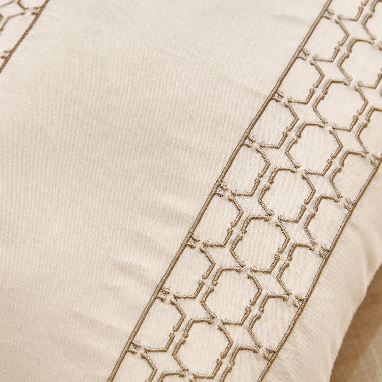 Floral Opulence Set of 2 Embroidered Cushion Covers - 50x30cm