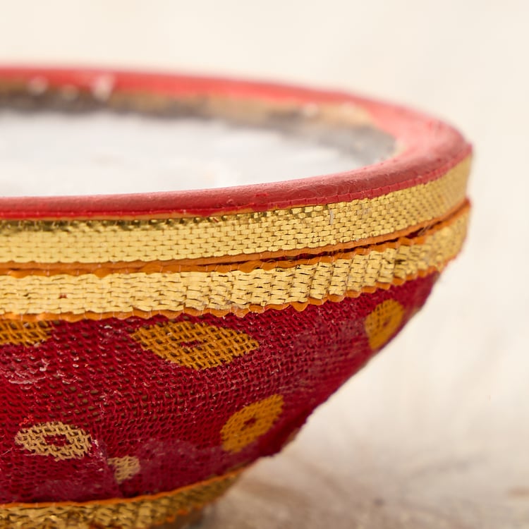 Utsav Set of 6 Earthen Clay Embellished Diyas