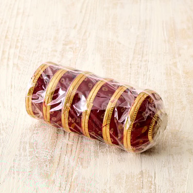 Utsav Set of 6 Earthen Clay Embellished Diyas