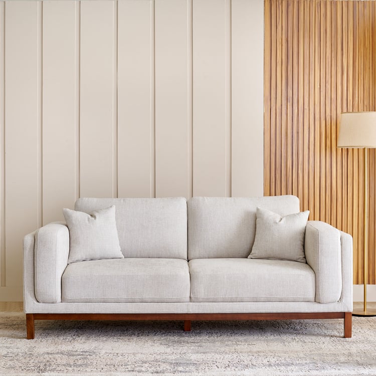 Lansbury NXT Fabric 3-Seater Sofa with Cushions - Beige
