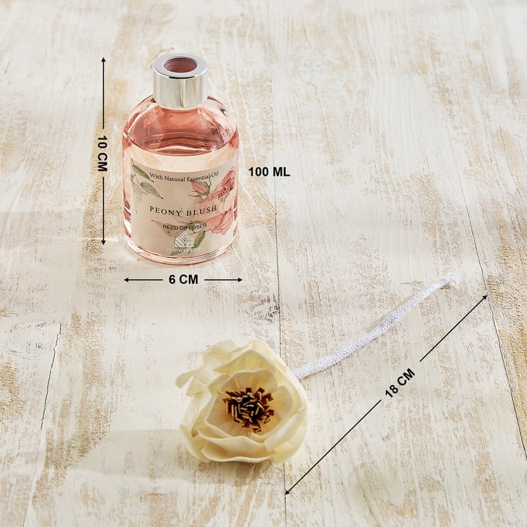 Utopia Refresh Bouquet Peony Blush Reed Diffuser with Sola Flower