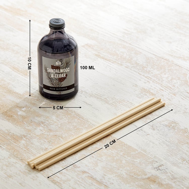 Garnet Serene Botany Sandalwood and Cedar Reed Diffuser Set