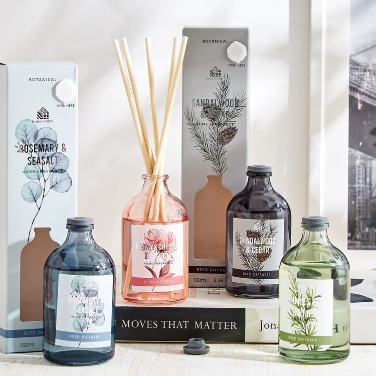 Garnet Serene Botany Peony and Cherry Blossom Reed Diffuser Set