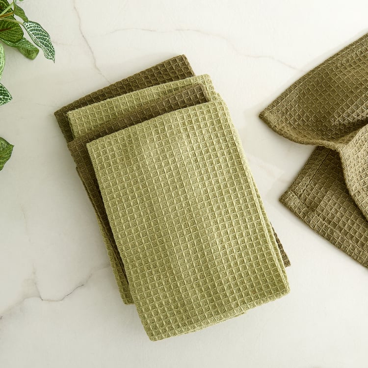 Fervid Waffle Botanica Set of 5 Cotton Dish Towels
