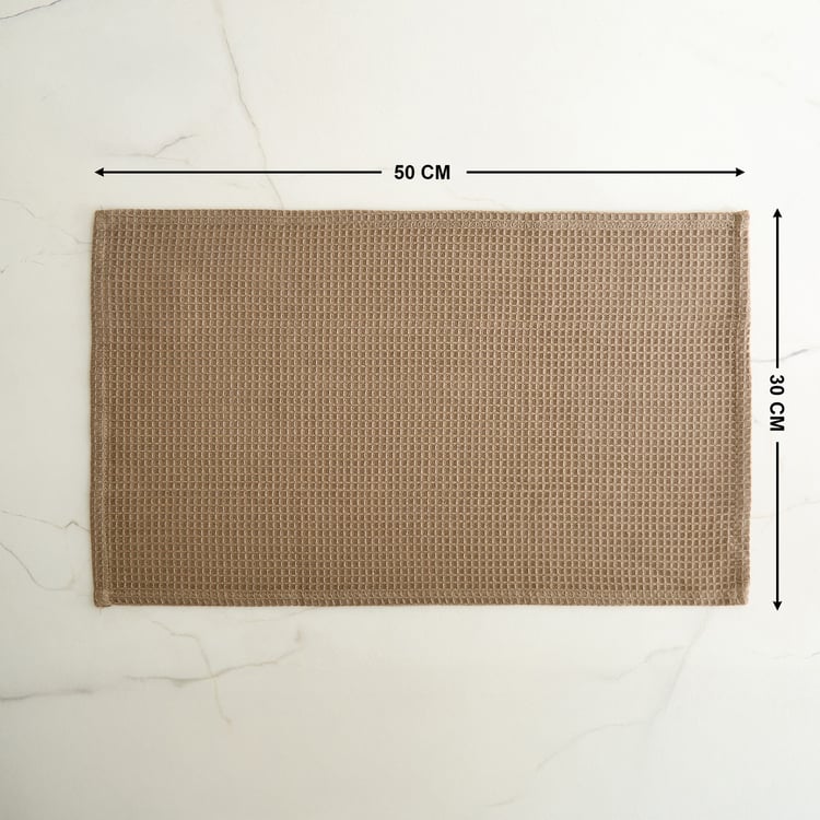 Fervid Waffle Sundried Set of 5 Cotton Dish Towels