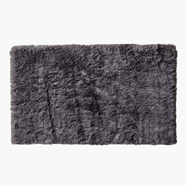 Fiesta Ruffle Memory Foam Fur Anti-Slip Bath Mat - 75x45cm