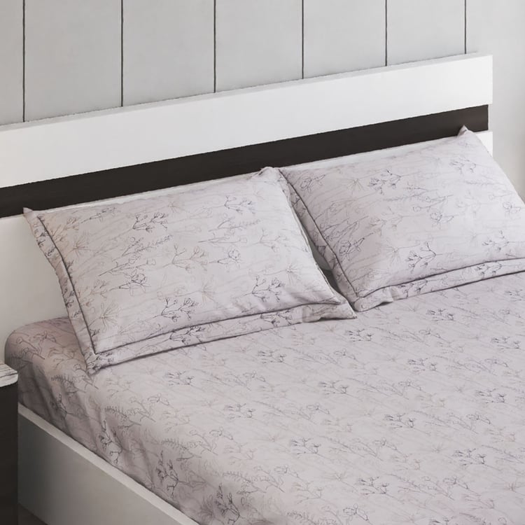 Onyx Rio Cotton 180TC Printed 3Pcs King Fitted Bedsheet Set