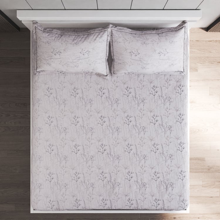 Onyx Rio Cotton 180TC Printed 3Pcs King Fitted Bedsheet Set