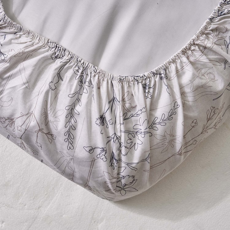 Onyx Rio Cotton 180TC Printed 3Pcs King Fitted Bedsheet Set