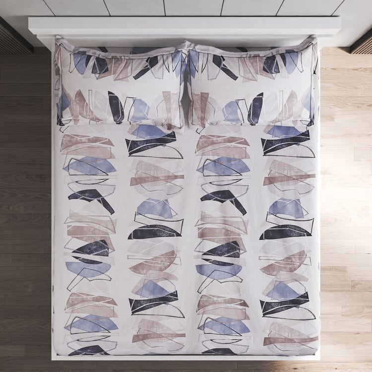 Onyx Berlin Cotton 180TC Printed 3Pcs Super King Bedsheet Set