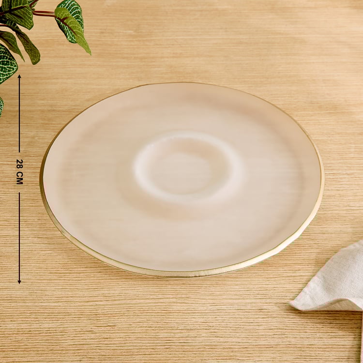 Frostra Hernan Frosted Glass Chip and Dip Platter