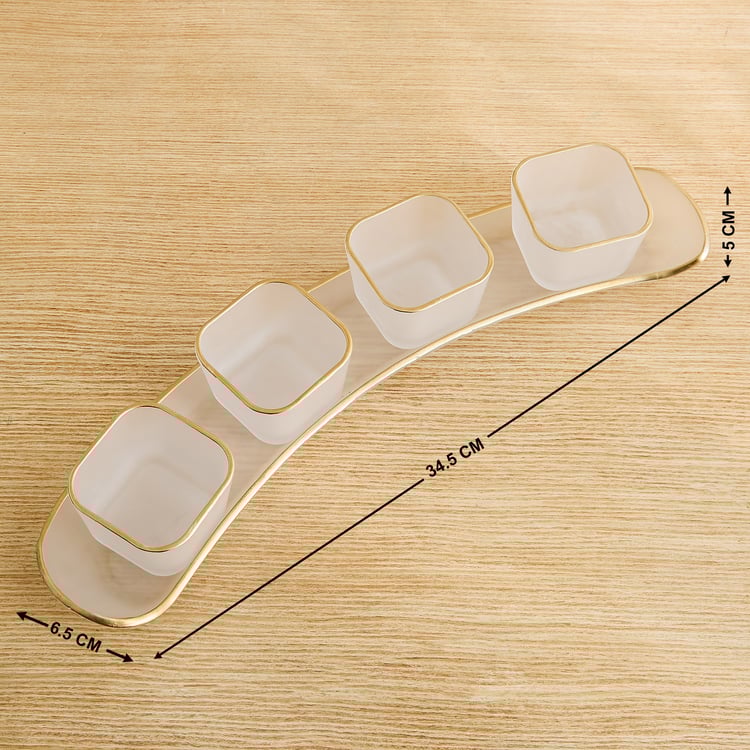 Frostra Hernan 5Pcs Frosted Glass Serving Set - 72ml