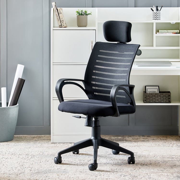 Yuva Diego Mesh High Back Office Chair - Black