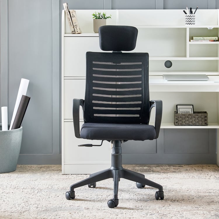 Yuva Diego Mesh High Back Office Chair - Black