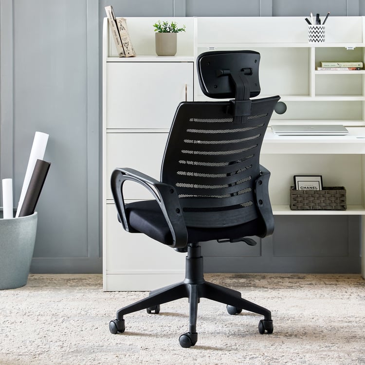 Yuva Diego Mesh High Back Office Chair - Black